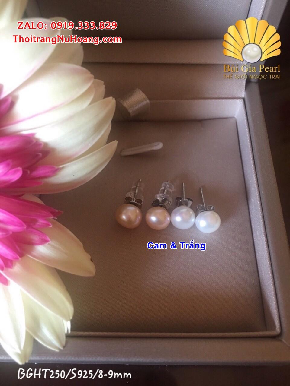 Hoa tai nụ xuyên viên ngọc trai NT06