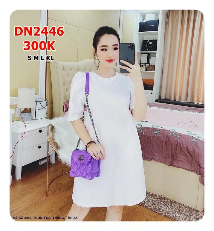 ĐẦM SUÔNG TAY PHỒNG CÓ 2 TÚI HÔNG - DN2446