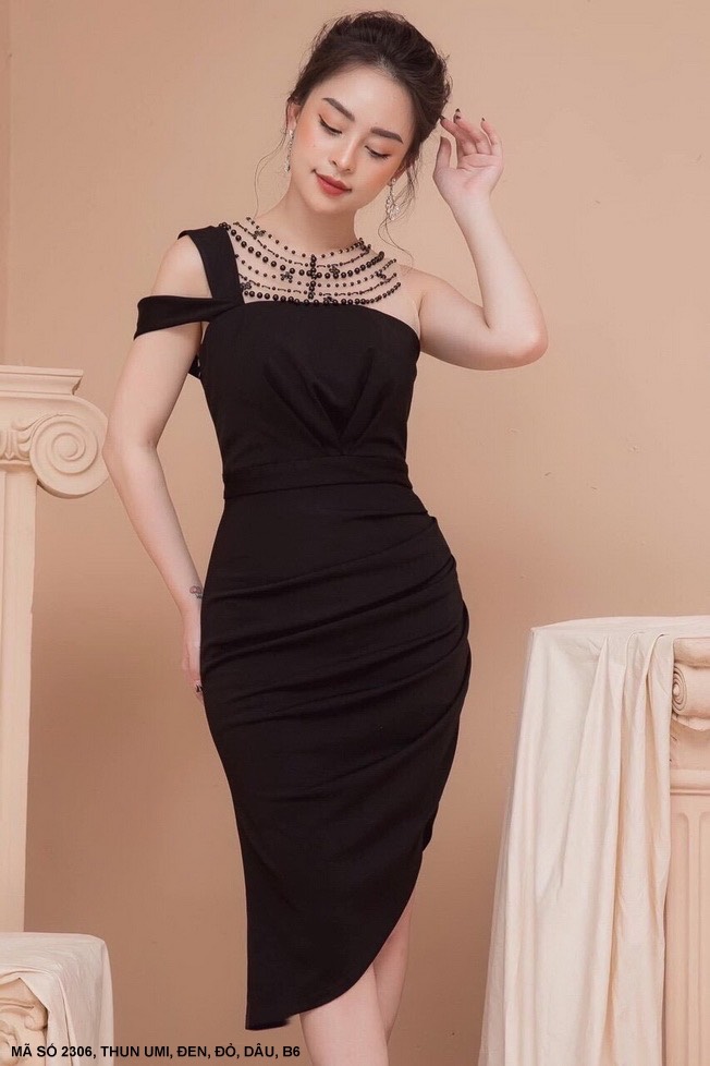 ĐẦM MỘT CẦU VAI LAI CHÉO -DN2306