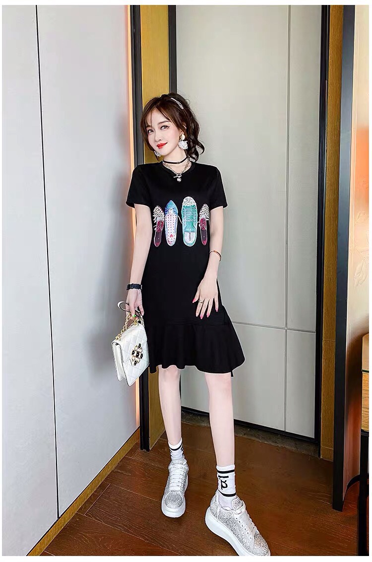 ĐẦM THUN CHIẾC GIÀY  CAO CẤP HÀNG NHẬP -HN709