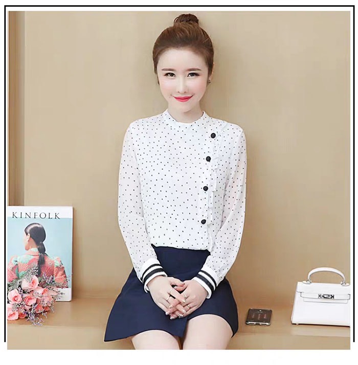 ÁO SƠ MI BI PHỐI NÚT DUYÊN DÁNG -SM46
