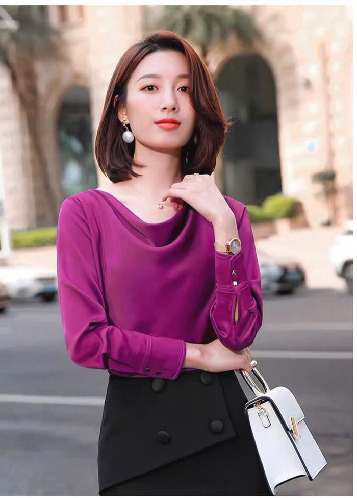 ÁO SƠ MI CỔ ĐỔ DUYÊN DÁNG -SM48