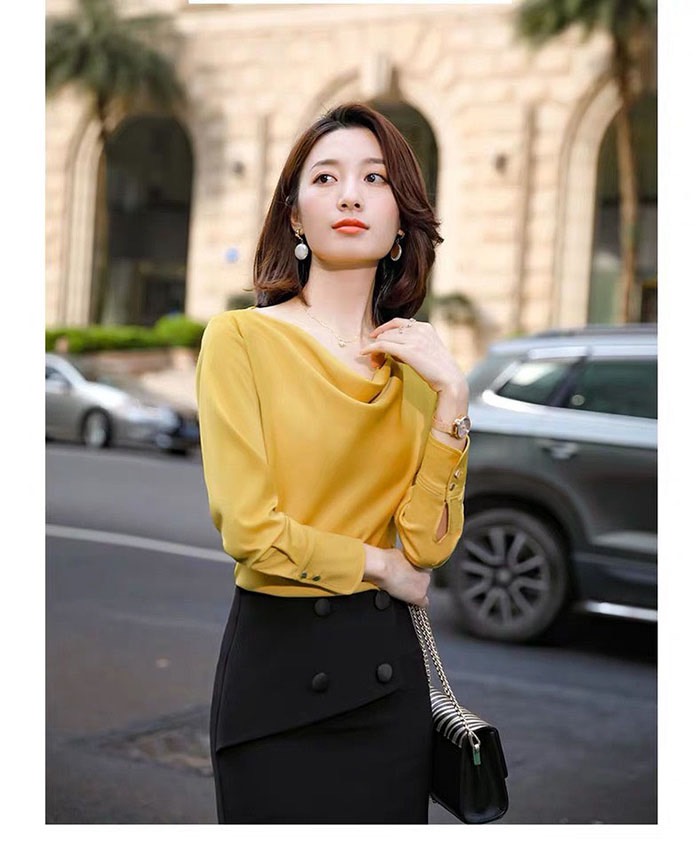 ÁO SƠ MI CỔ ĐỔ DUYÊN DÁNG -SM48