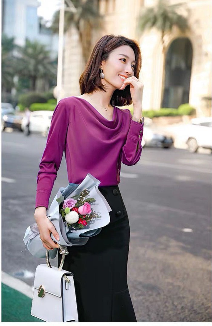 ÁO SƠ MI CỔ ĐỔ DUYÊN DÁNG -SM48