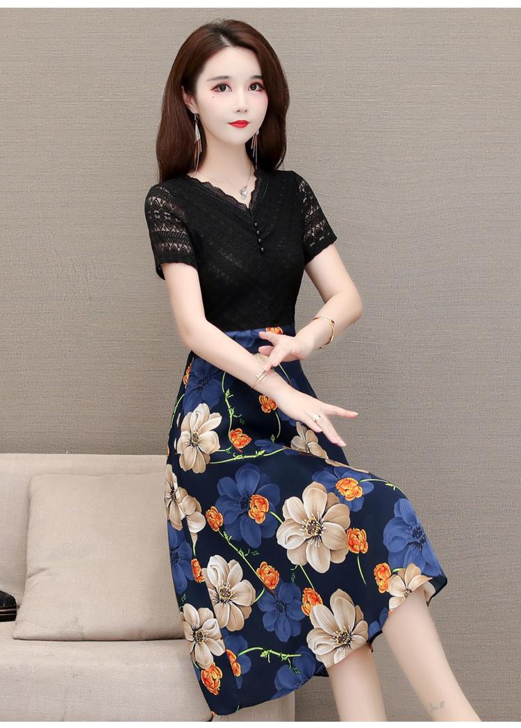 ĐẦM REN TÙNG HOA -HN720