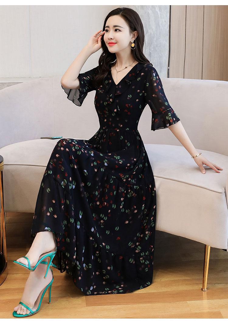 ĐẦM XÒ MAXI VOAN CỔ TIM -HN725