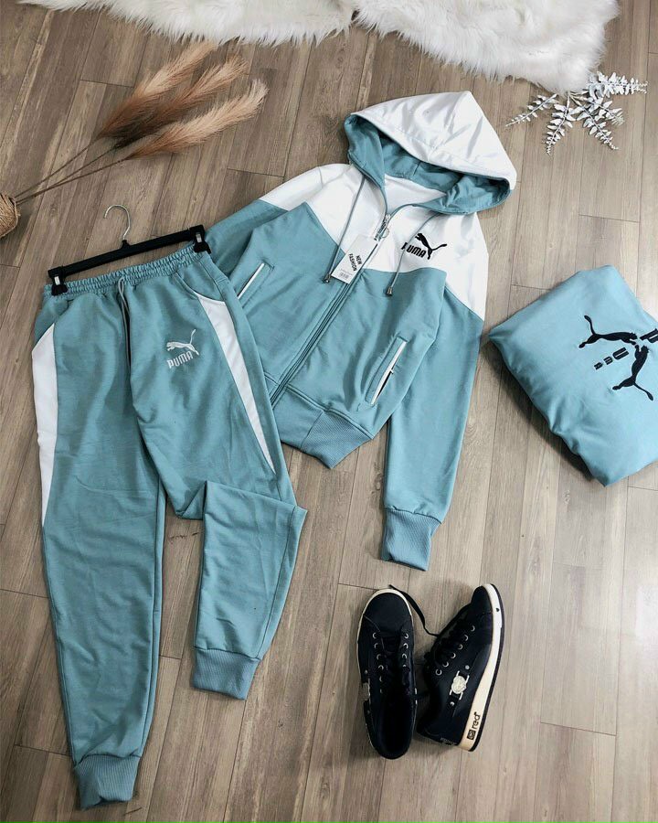 SET BỘ THỂ THAO NÓN PHỐI MÀU  PUMA THÊU CAO CẤP - BTN164