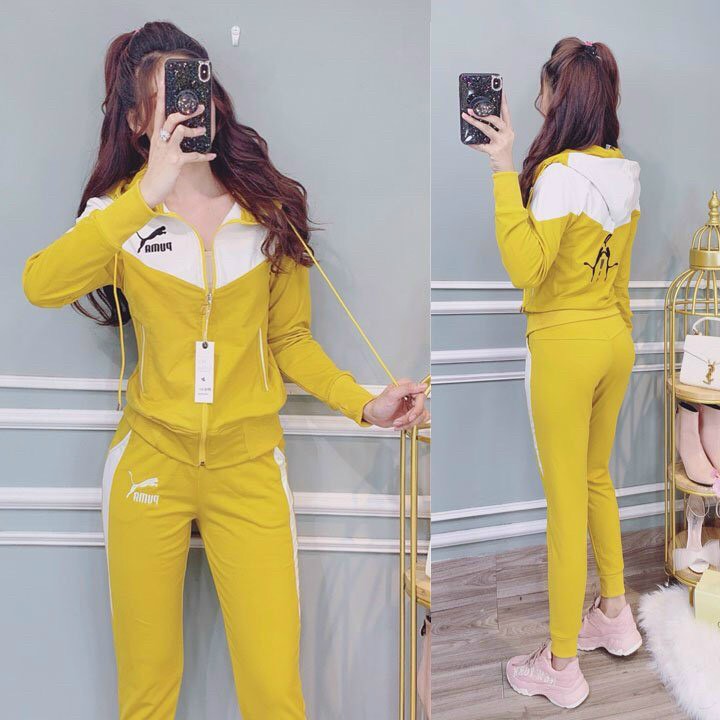 SET BỘ THỂ THAO NÓN PHỐI MÀU  PUMA THÊU CAO CẤP - BTN166