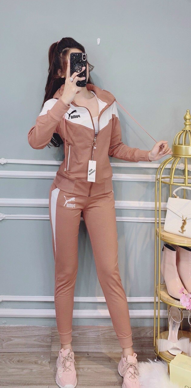 SET BỘ THỂ THAO NÓN PHỐI MÀU  PUMA THÊU CAO CẤP - BTN168