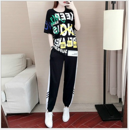 Set Bộ Thời Trang Phối Họa Tiết Chữ Rock - BTN181