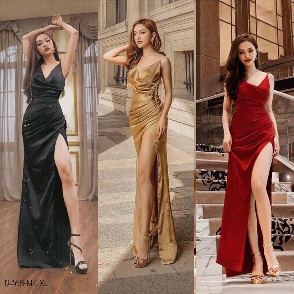 Đầm Dạ Hội Phi Hai Dây- D468