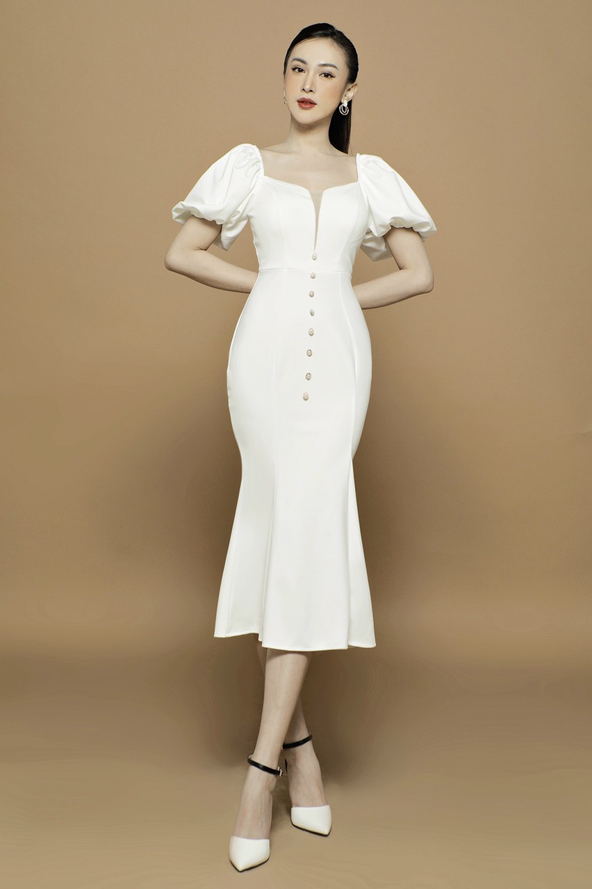 Đầm Body Đuôi Cá Đính Nút - D726