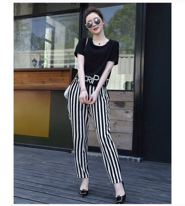 Set Bộ Thời TRang Quần Sọc Cá Tính - BTN187