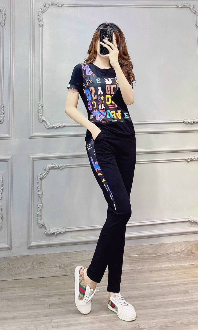 Set Bộ Thời Trang Phối Họa Tiết Toán Học -BTN189