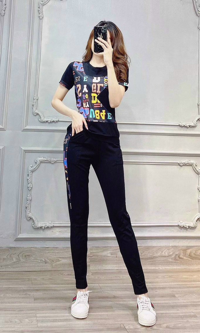 Set Bộ Thời Trang Phối Họa Tiết Toán Học -BTN189