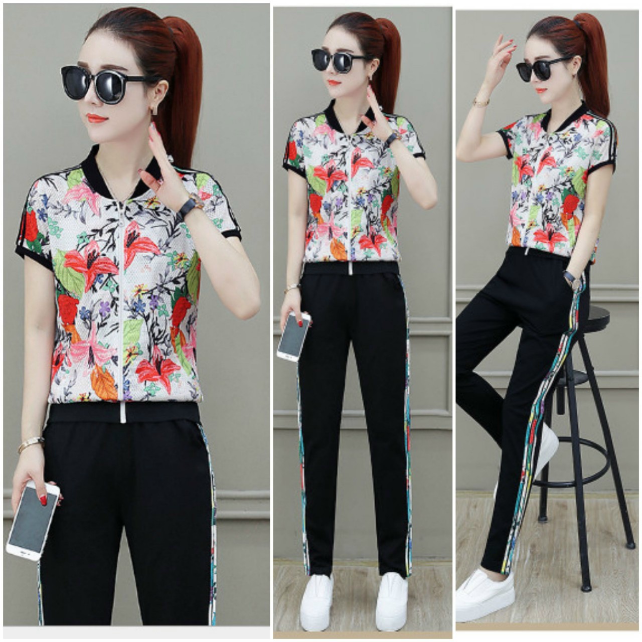 Set Bộ Thời Trang Hoa Khóa Kéo - BTN190