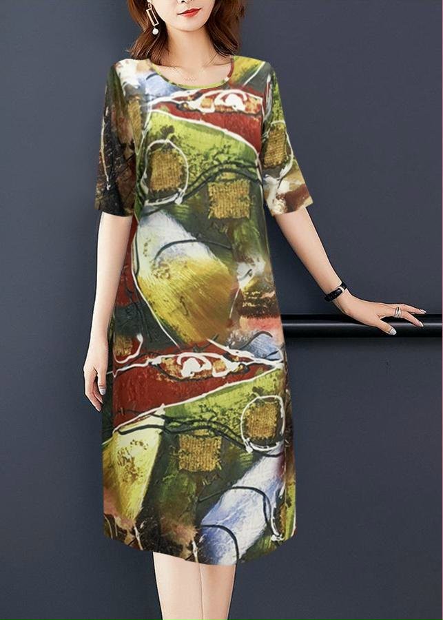 Đầm Suông In Họa Tiết Lập Thể - DS70