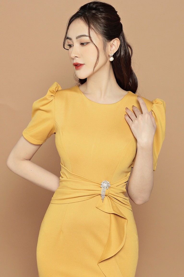 Đầm Body Nhúng Bèo- D780
