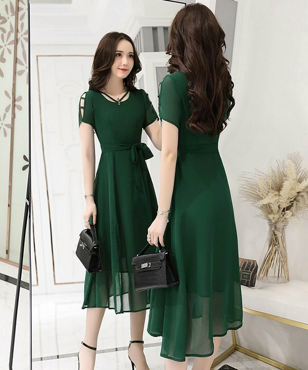 Đầm Maxi Tay Cách Điệu Cao Cấp - HN1050