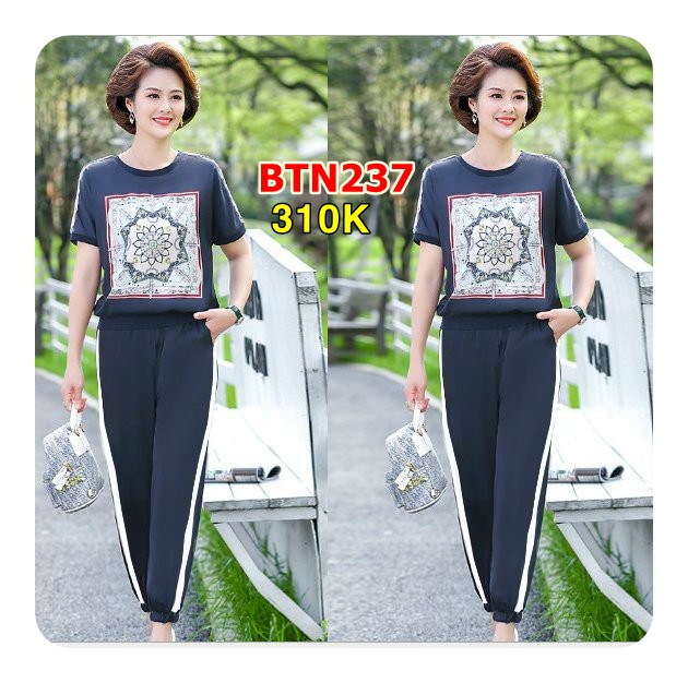Set Bộ Thời Trang Hoa Văn 3D Mới Lạ - BTN237