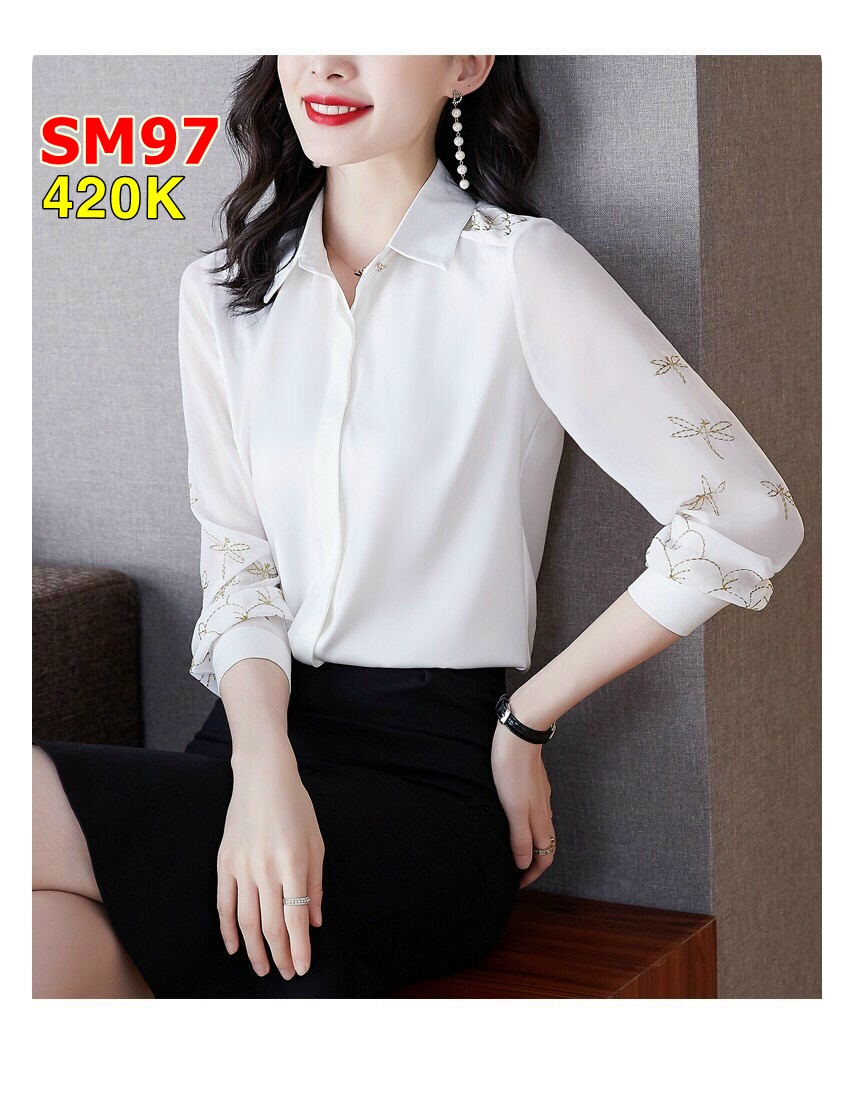 Áo Sơ Mi Thêu Chuồn Chuồn - SM97