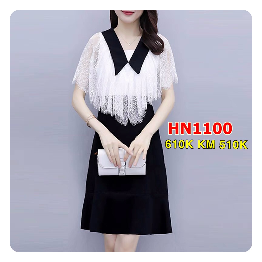 Đầm Cổ Choàng Cách Điệu- HN1100