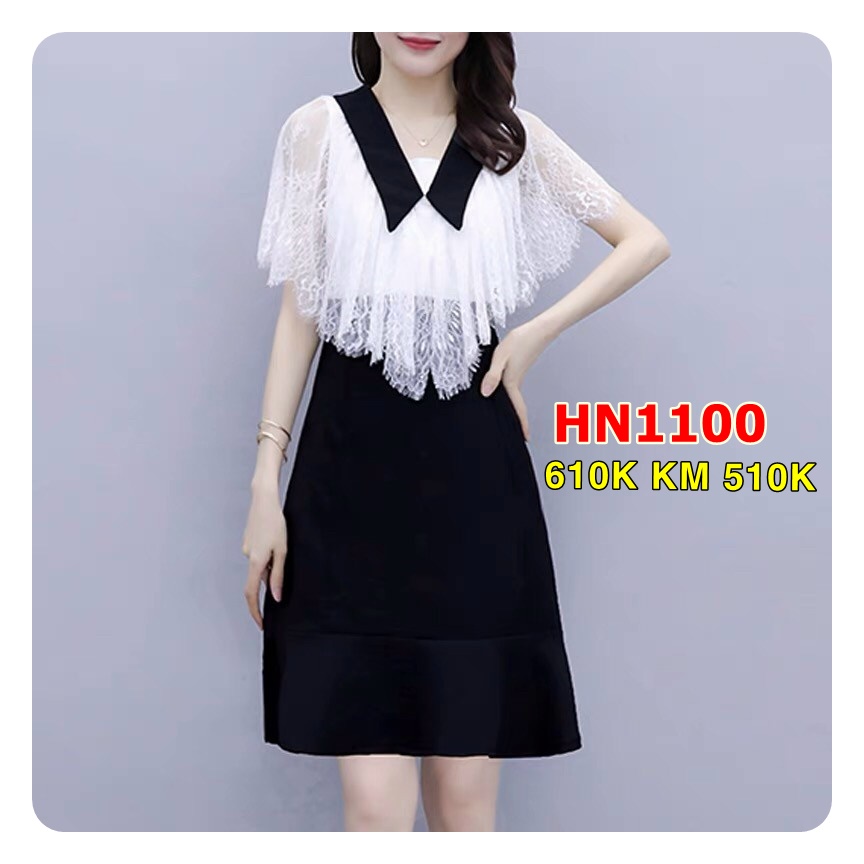 Đầm Cổ Choàng Cách Điệu- HN1100