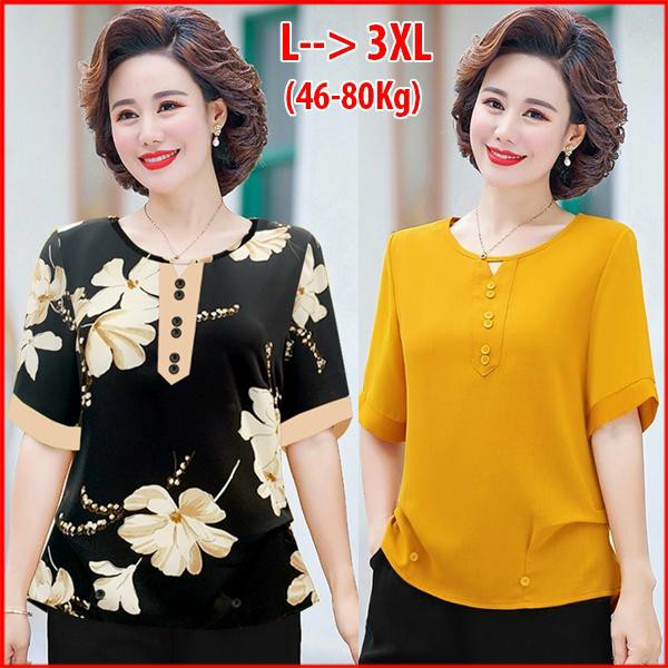 Áo Sơ Mi Trung Niên Phối Nút Cách Điệu - SM108