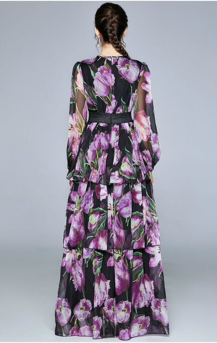 Đầm Maxi Tulip Tầng- HN1127