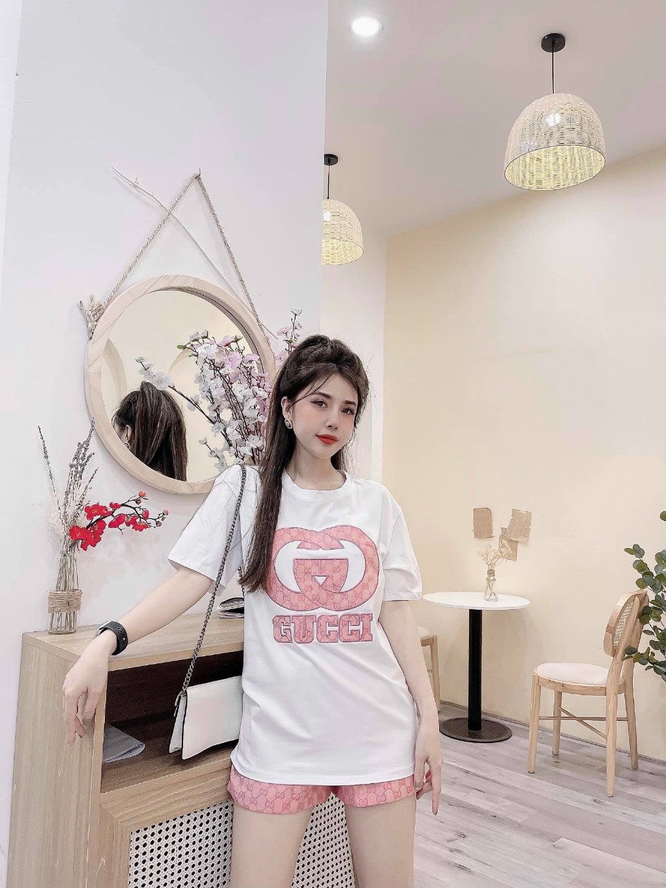 SET BỘ THUN GUCCI THÊU CÁ TÍNH- BTN309