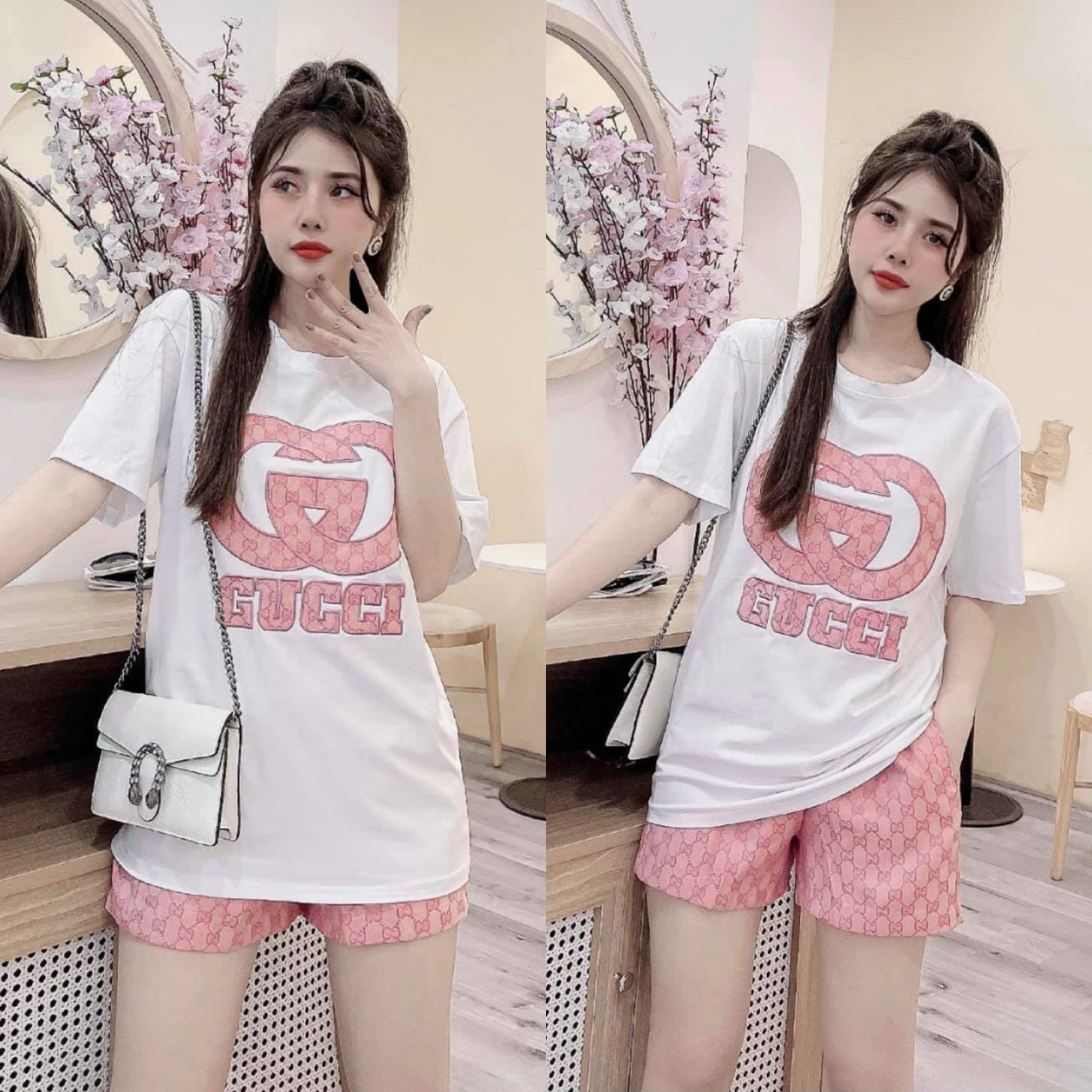 SET BỘ THUN GUCCI THÊU CÁ TÍNH- BTN309