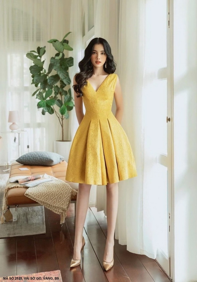 ĐẦM XÒE CỔ TIM XINH XẮN DỄ THƯƠNG-2525