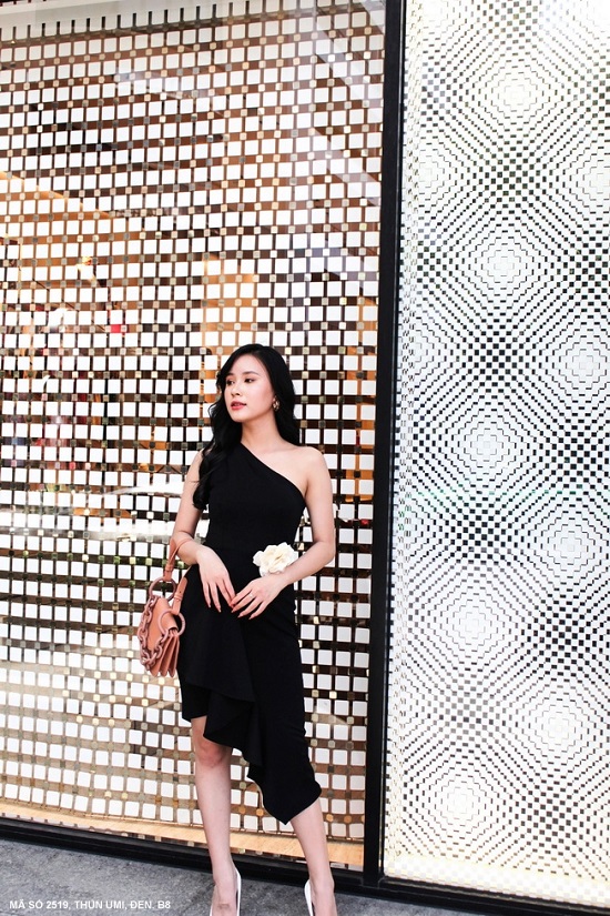 ĐẦM CỔ XÉO LAI XÉO XINH ĐẸP SANG TRỌNG-2519