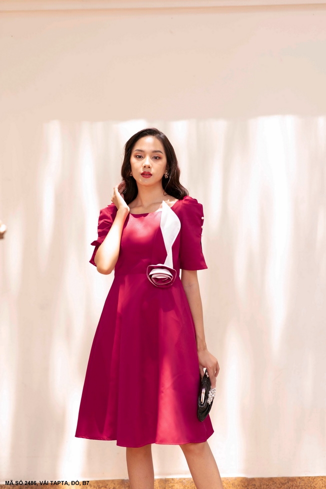 ĐẦM TAY LỞ DÚN XINH ĐẸP CAO CẤP-2486
