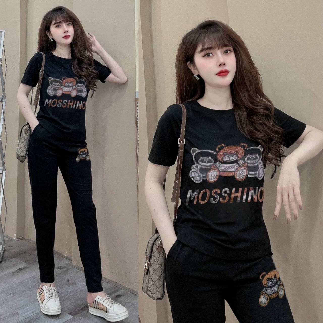 SET BỘ THỜI TRANG CƯỜM ĐÁ MOSCHINO SANG TRONG-BTN444