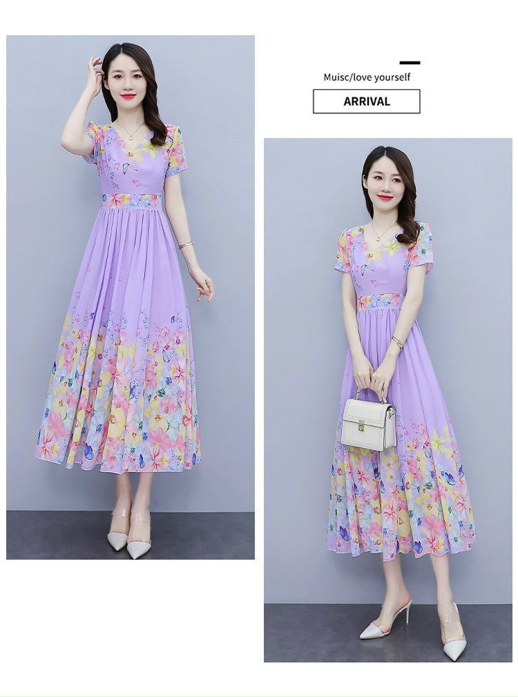 ĐẦM MAXI VOAN HOA SANG TRỌNG CAO CẤP-HN1160