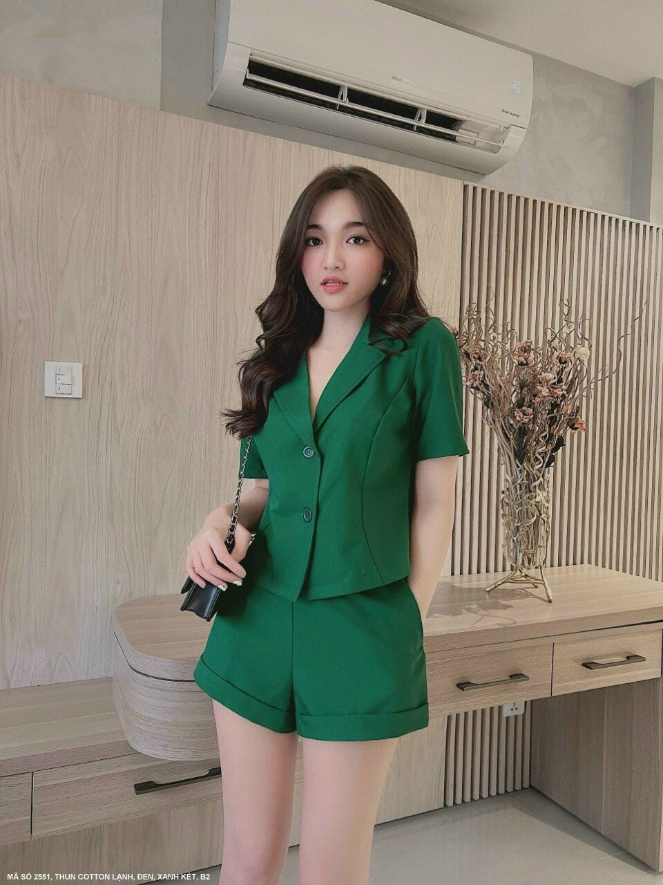 Đồ Bộ Ngắn tay phồng Cổ Vuông CAO CẤP-HN1165