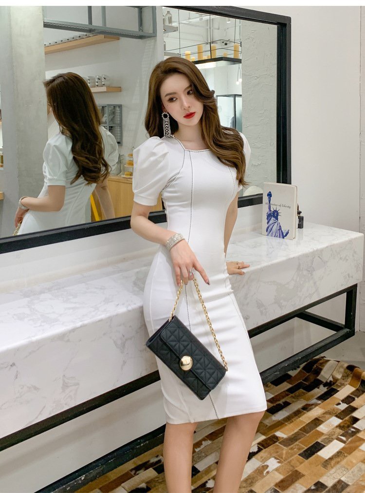 ĐẦM BODY TAY PHỒNG CHẠY CHỈ NỖI CAO CẤP (HÀNG NHẬP)-HN1195