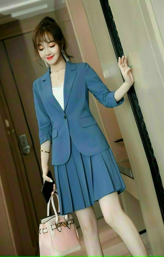 SÉT BỘ VEST CHÂN VÁY DẬP LY CAO CẤP ( HÀNG NHẬP)-VN142