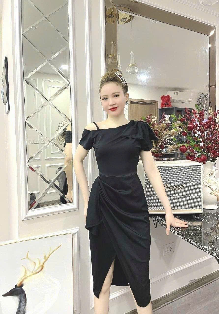 Đầm body nhún eo kèm pk nơ sang trọng cao cấp- D1251