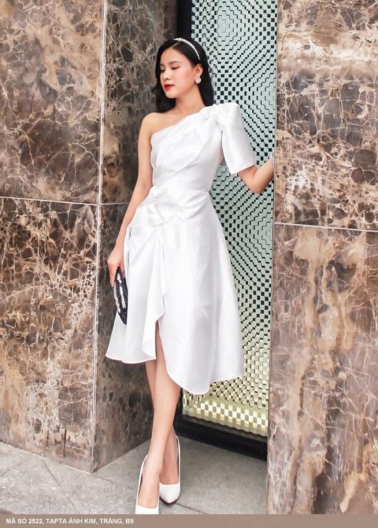ĐẦM XÒE LAI XÉO CỔ XÉO SANG TRỌNG XINH ĐẸP-2522