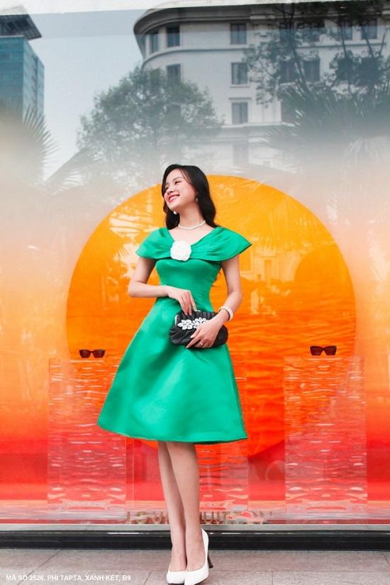 ĐẦM XÈO ĐÍNH HOA TRƯỚC NGỰC XINH XẮN SANG TRỌNG TRẺ TRUNG-2526