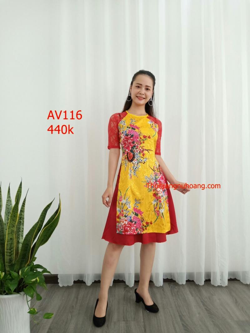 Set ADCT gấm phối tay ren AV116