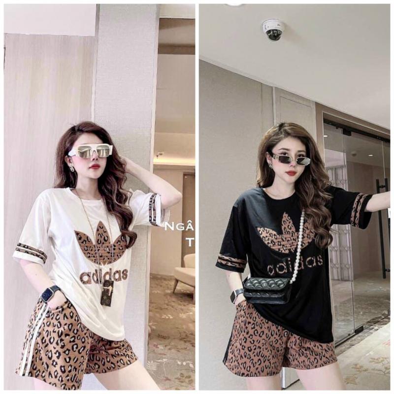 BỘ THỜI TRANG PHỐI HỌA TIÊT BEO ADIDAS THÊU- BTN298