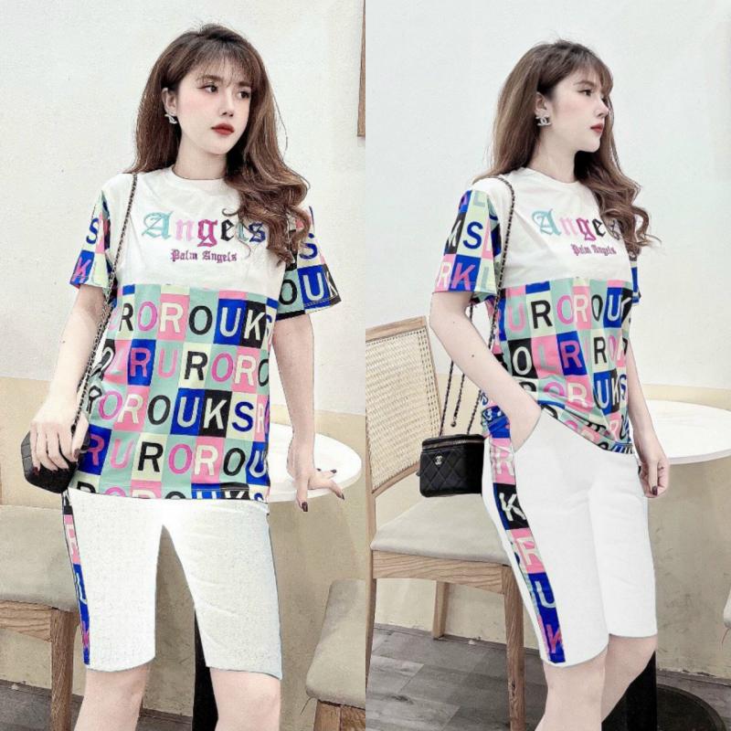 BỘ THỜI TRANG PHỐI HỌA TIẾT ANGEL THÊU SẮC MÀU - BTN405