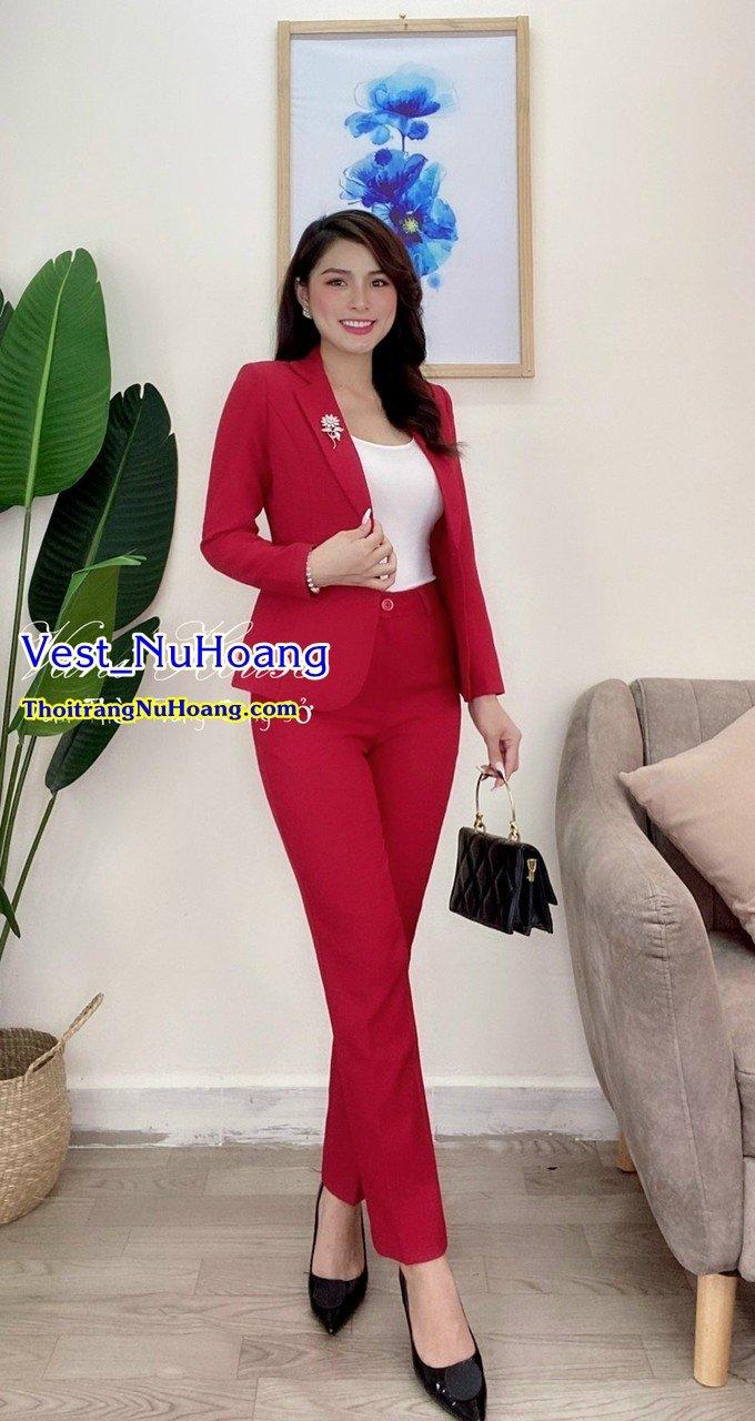 Bộ Vest nữ công sở đẹp, trẻ trung, thanh lịch, sang trọng (Tặng áo thun trong) - VN80
