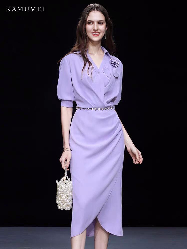 ĐẦM TIỆC KẾT HOA NỔI KÈM BELT