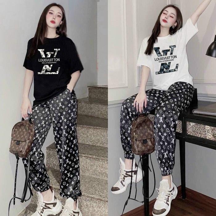 BỘ THỜI TRANG PHỐI HỌA TIẾT FENDI THÊU CAO CẤP-BTN438