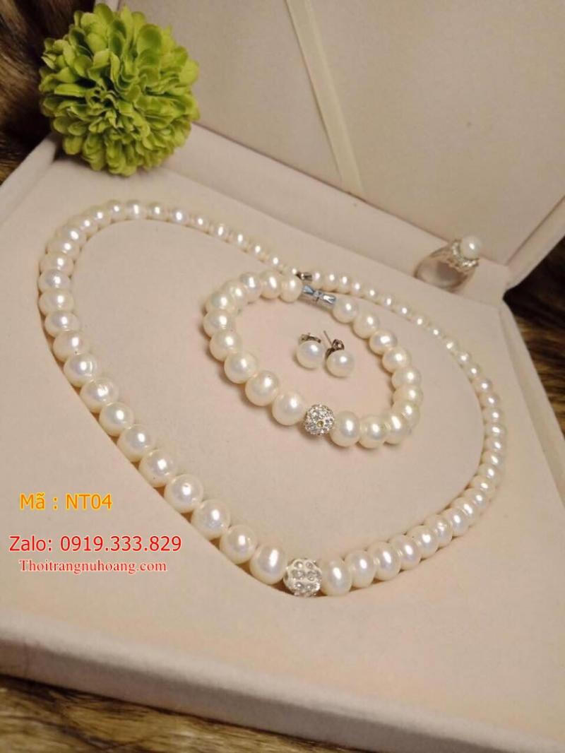 SET CHUỖI NGỌC TRAI CAO CẤP NT04