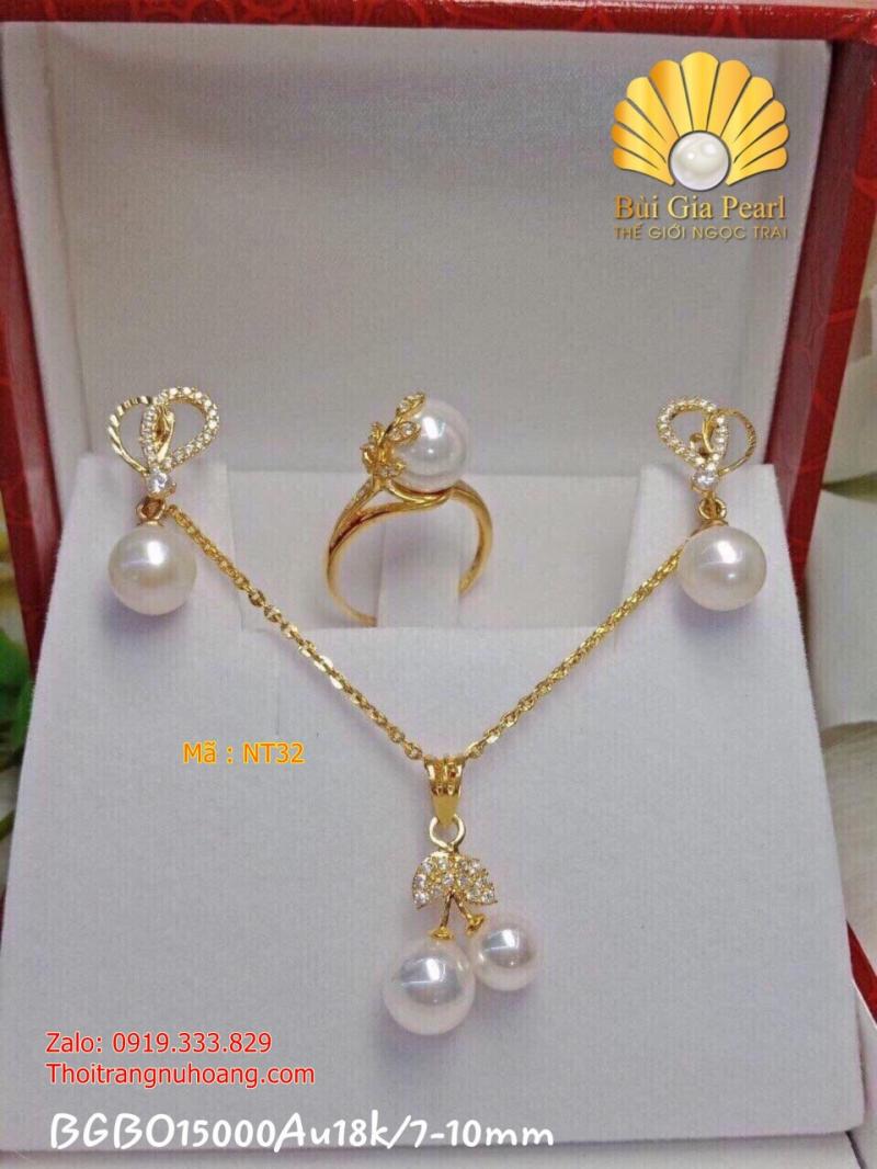 Bộ Trang Sức Ngọc Trai Duyên Dáng, Xinh Đẹp.NT32